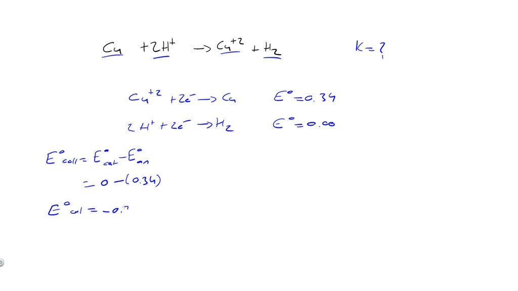 Cell potential free energy and equilibrium constant overview Numerade