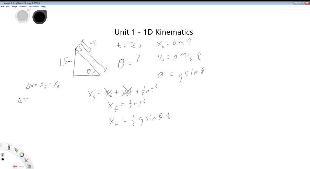 Inclined plane kinematics example 3 Numerade