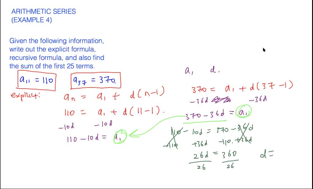 Arithmetic series - example 1 | Numerade