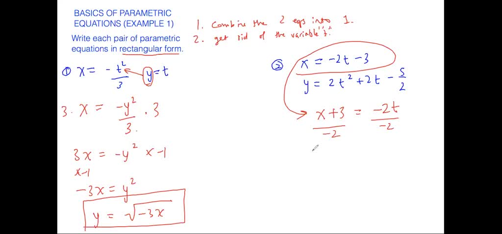 Basics of parametrics equation - overview | Numerade
