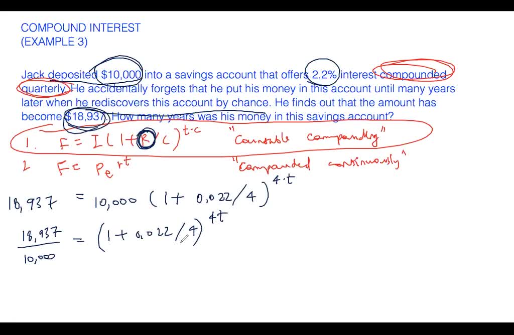 Compound interest - example 2 | Numerade