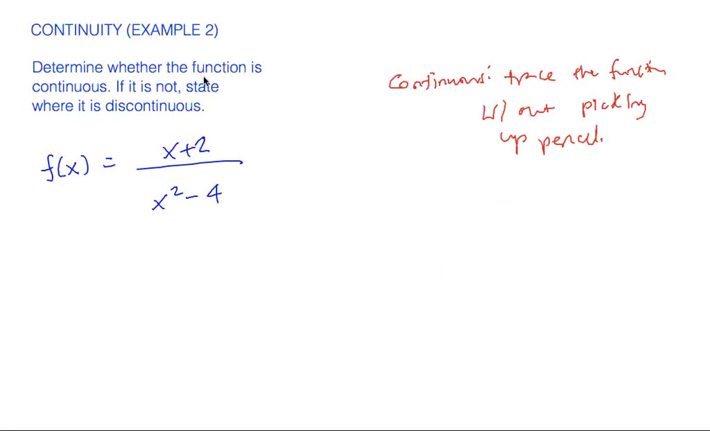Continuity - example 1 | Numerade