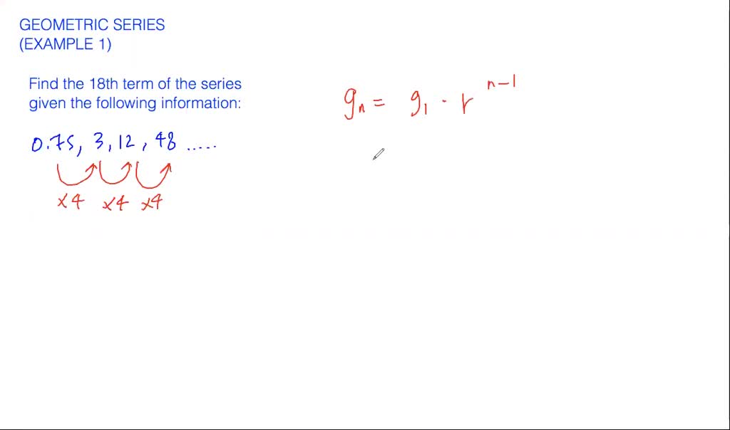 Geometric series - overview | Numerade