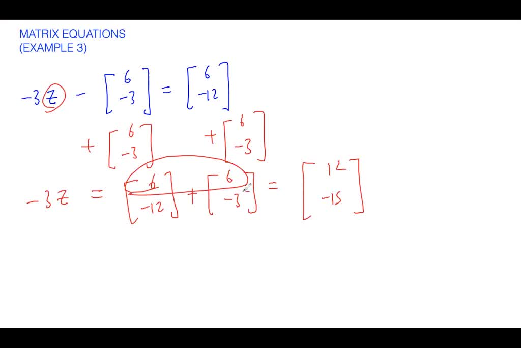 Matrix equations - example 1 | Numerade