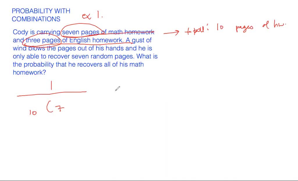 Probability with combinations overview Numerade