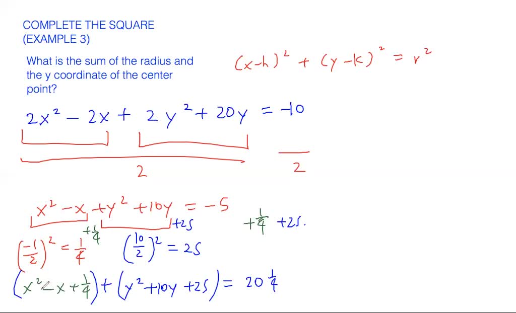 Complete the square - overview | Numerade