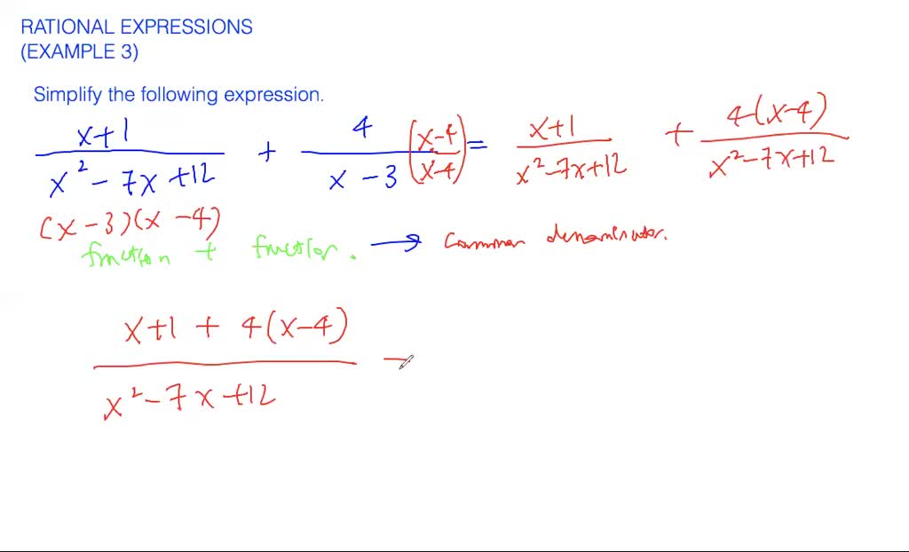 Rational expressions - example 2 | Numerade