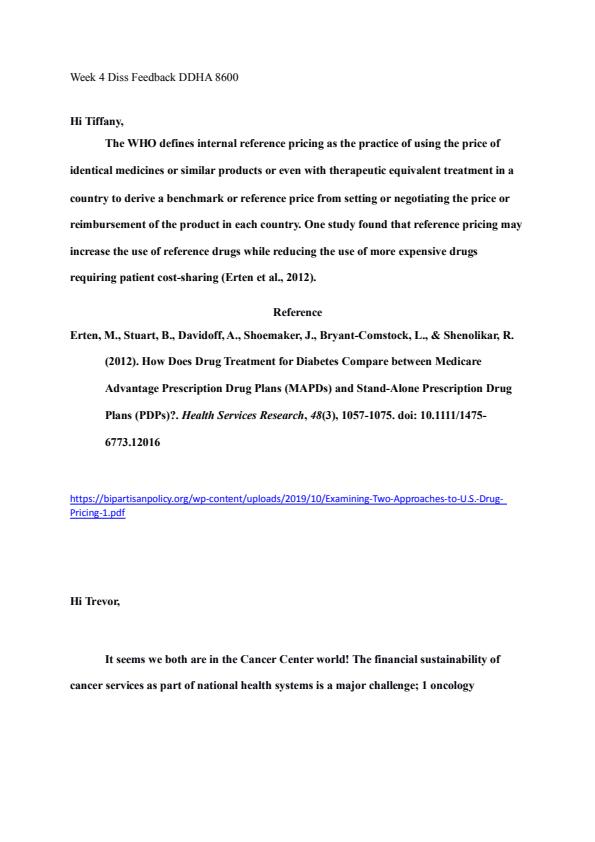 Note Cover for Week 4 Diss Feedback DDHA 8600