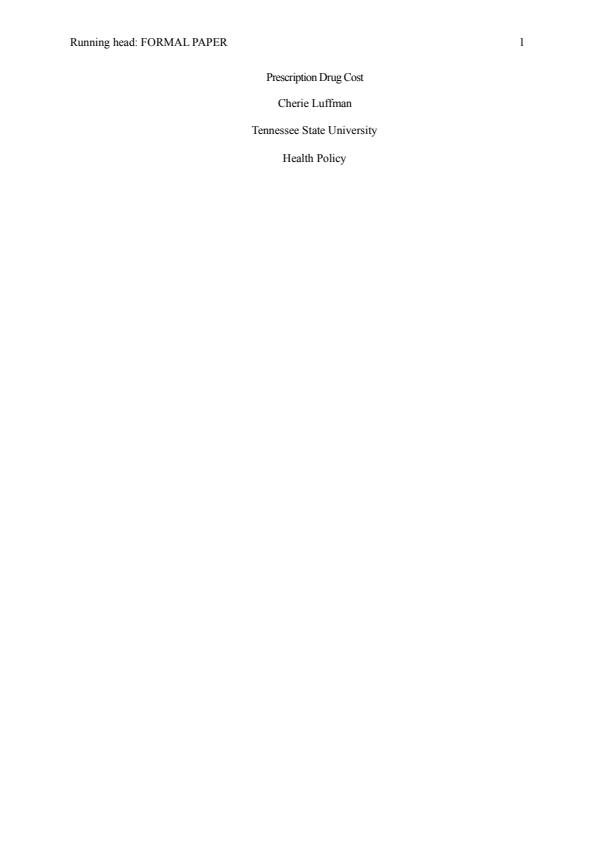 Note Cover for Formal Paper - Nursing Roles