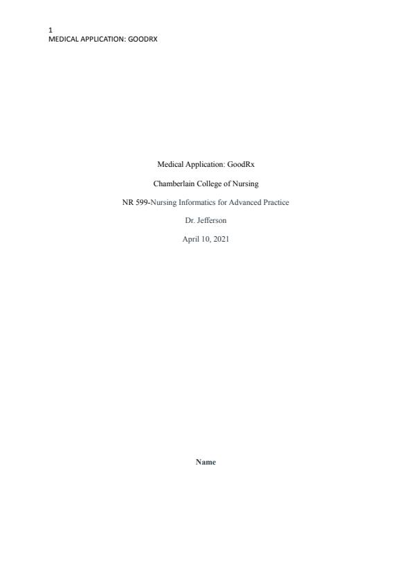 Note Cover for Week 6 Medical Application Critical Appraisal Guidelines