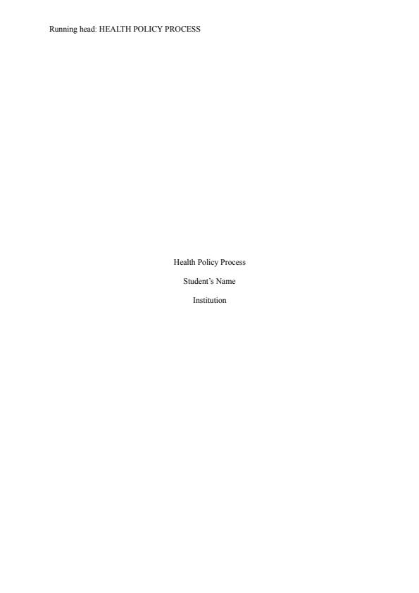 Note Cover for Health Policy Process - Useful Introduction to Physical Science notes
