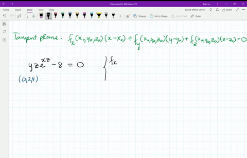 tangent-planes-for-fx-y-z0-find-an-equation-of-the-plane-tangent-to-the-following-surfaces-at-the--6