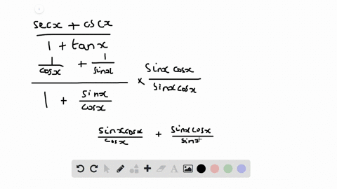 rewrite-each-expression-in-terms-of-the-given-function-or-functions-fracsec-xcsc-x1tan-x-sin-x