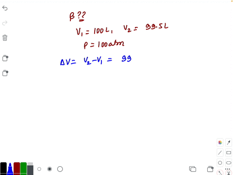 the-bulk-modulus-of-water-if-its-volume-changes-from-100-mathrml-to-995-mathrml-under-a-pressure-of-