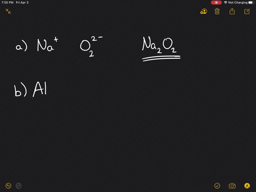SOLVED10) Write formulas for each of the following compounds Sodium peroxide Aluminum bromide