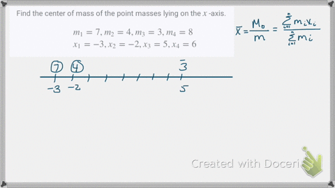 find-the-center-of-mass-of-the-point-masses-lying-on-the-x-axis-beginaligned-m_17-m_24-m_33-m_48-x_1