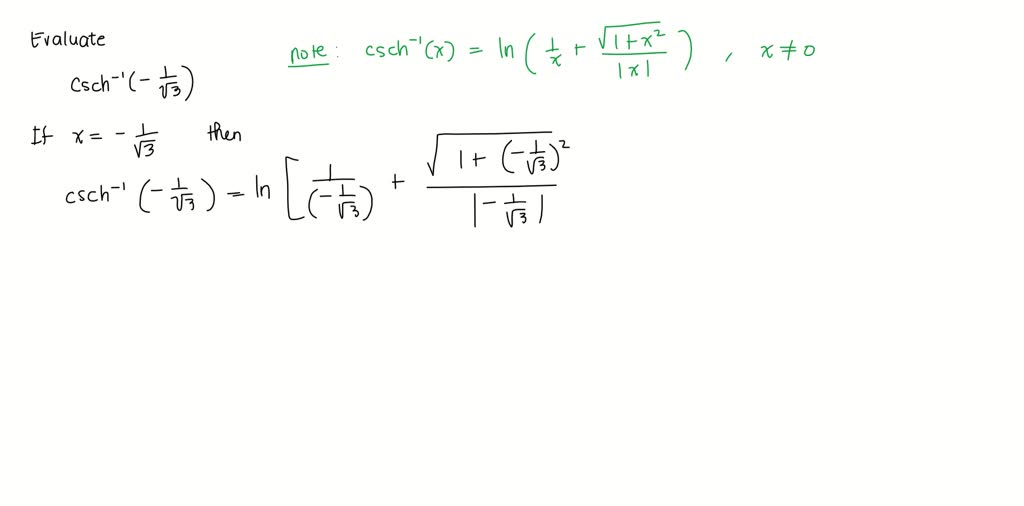 When hyperbolic function keys are not available on a calculator, it is ...