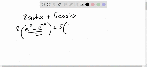 write-8-sinh-x5-cosh-x-in-terms-of-ex-and-e-x