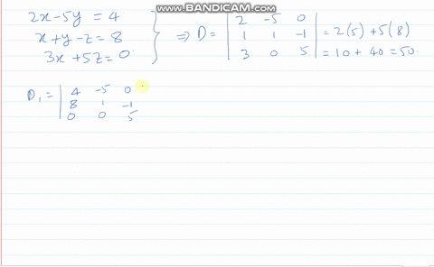 use-cramers-rule-to-solve-the-system-leftbeginaligned-2-x-5-y-quadquad4-xy-z-8-3-xquadquadquady-0-en