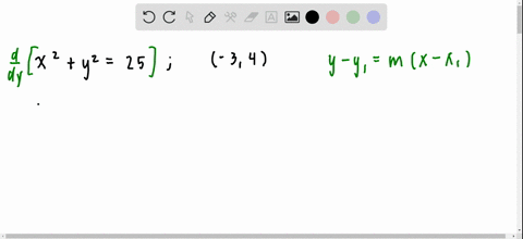 find-the-equation-of-the-tangent-line-at-the-given-point-on-each-curve-x2y225-quad-34-2
