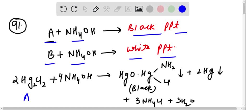 ⏩SOLVED:A metal gives two chlorides A and B. A gives black… | Numerade