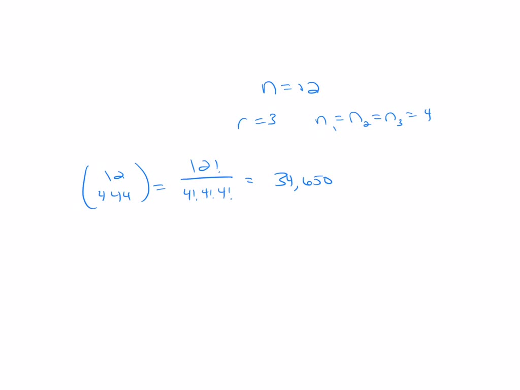 SOLVEDIn how many ways can 12 people be divided into three groups of 4