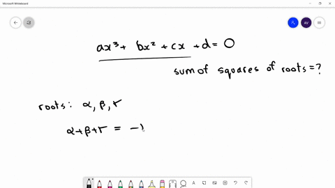 for-the-cubic-equation-a-x3b-x2c-xd0-the-sum-of-the-squares-of-the-roots-is-a-fracmathrmb2mathrma2-b