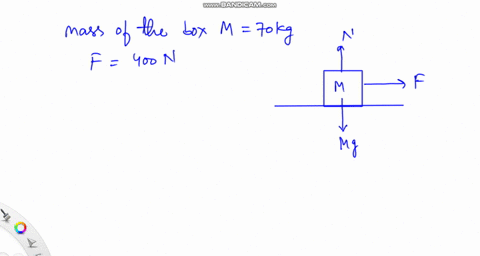 a-70-kg-box-is-slid-along-the-floor-by-a-400-mathrmn-force-as-shown-in-fig-3-13-the-coefficient-of-f