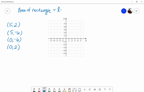 write-an-ordered-pair-for-each-point-described-find-the-area-of-the-rectangle-whose-vertices-are-the