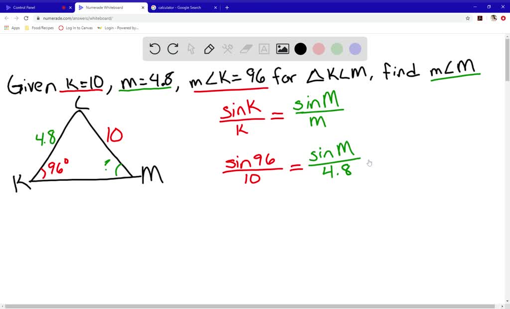 SOLVED:Find each measure using the given measures of \triangle K L M ...