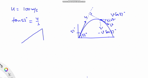a-particle-is-projected-upwards-with-a-velocity-of-100-mathrmm-mathrms-at-an-angle-of-37circ-with--2