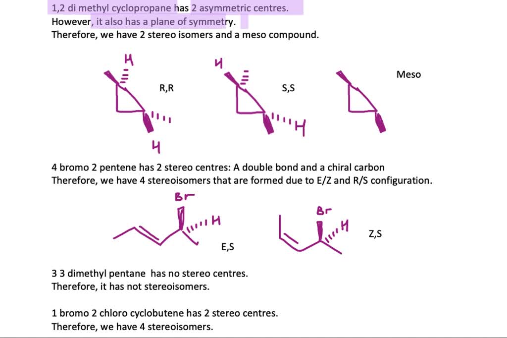 A) Draw all possible stereoisomers of 1bromo3methy… SolvedLib