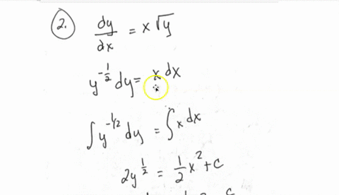 solve-the-differential-equation-frac-dydx-x-sqrt-y