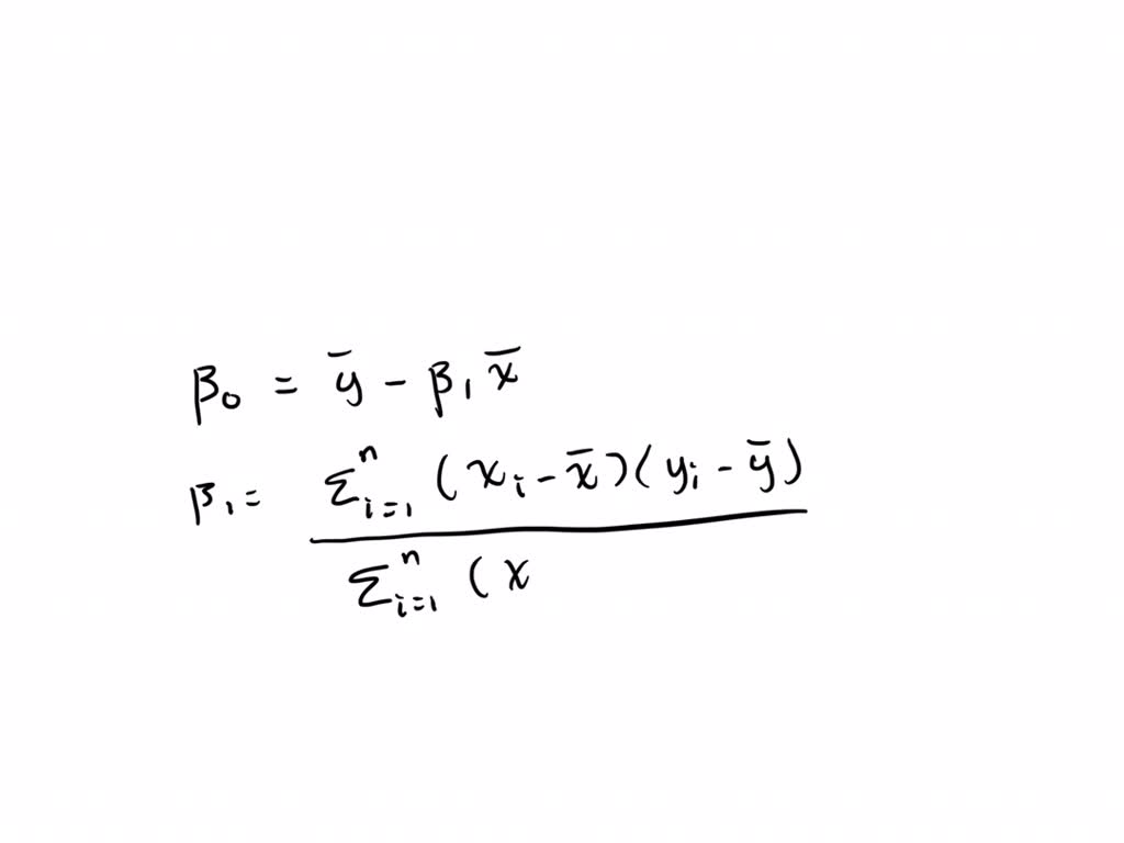 SOLVED: Use the result of Problem 10 to show that the line fit by the ...