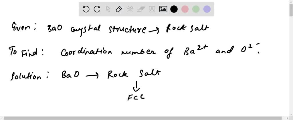 SOLVED:BaO has a rock salt type structure. When subjected to high ...