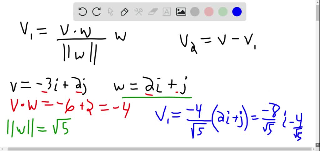 SOLVED:Decompose v into two vectors 𝐯1 and 𝐯2, where 𝐯1 is parallel to ...