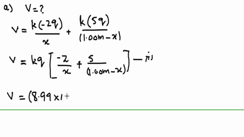 in-figure-20-31-the-charge-q411-times-10-9-mathrmc-mathrma-find-the-electric-potential-at-x0500-math