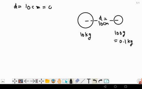 the-centers-of-a-10-mathrmkg-lead-ball-and-a-100-mathrmg-lead-ball-are-separated-by-10-mathrmcm-a--2
