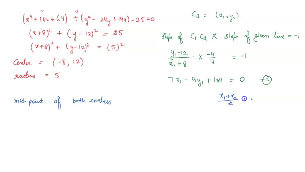 SOLVED:Show that the system of circles given by x^2+y^2+2 λx+24 y+v=0 ...