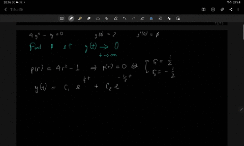 solve-the-initial-value-problem-4-yprime-prime-y0-quad-y02-quad-yprime0beta-then-find-beta-so-that-t