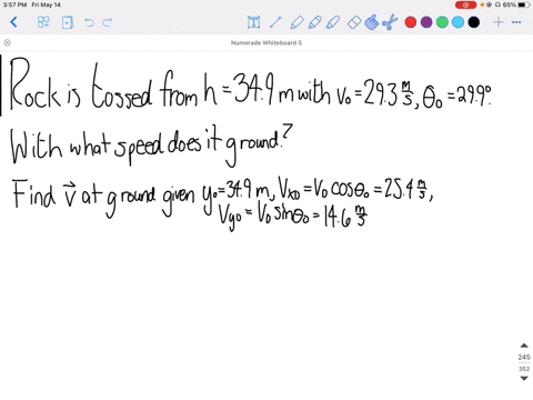 a-rock-is-tossed-off-the-top-of-a-cliff-of-height-349-mathrmm-its-initial-speed-is-293-mathrmm-mathr
