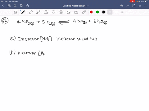 consider-4-mathrmnh_3g5-mathrmo_2g-rightleftharpoons-4-mathrmnog6-mathrmh_2-mathrmog-delta-h-9044-ma