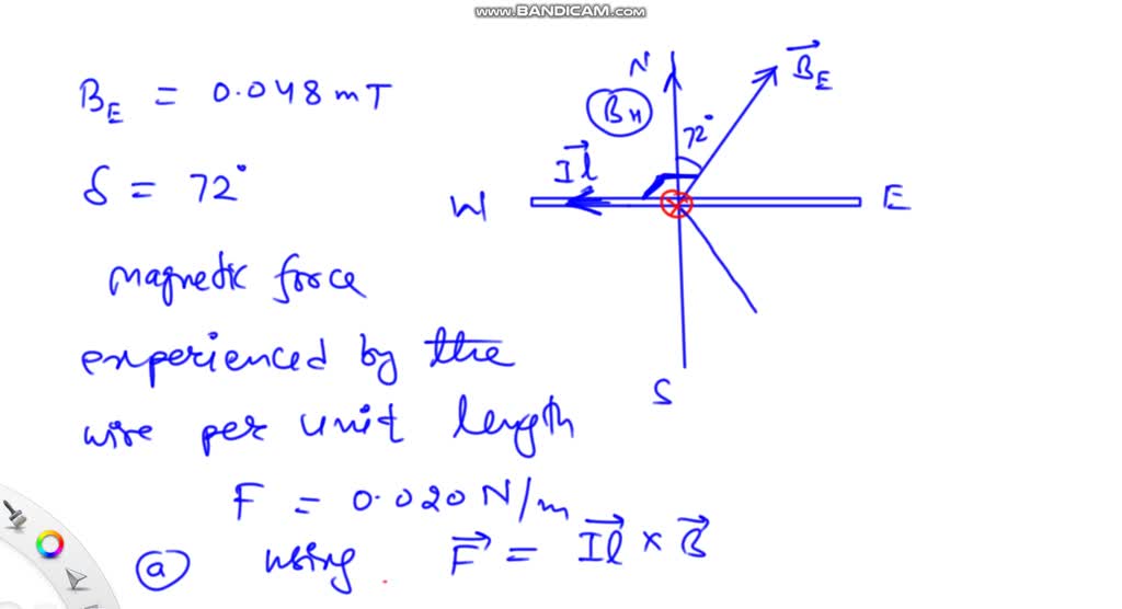 SOLVED A Straight Wire Is Aligned East west In A Region Where Earth s 