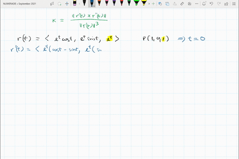 find-the-curvature-boldsymbolk-of-the-curve-at-the-point-boldsymbolp-mathbfrtet-cos-t-mathbfiet-sin-