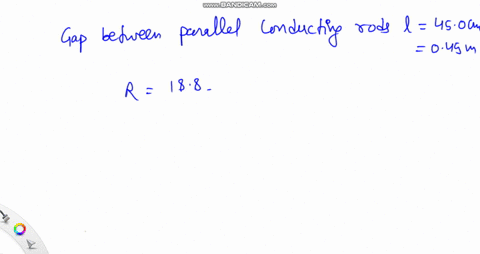 example-274-two-parallel-conducting-rails-with-negligible-resistance-are-450-mathrmcm-apart-and-are-