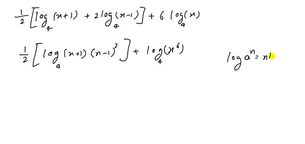 SOLVED:Condensing a Logarithmic Expression In Exercises 67-82, condense ...