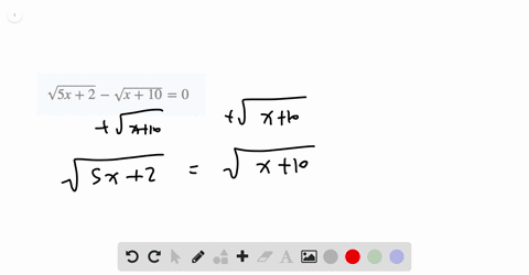 solve-each-equation-write-all-proposed-solutions-cross-out-those-that-are-extraneous-sqrt5-x2-sqrtx1