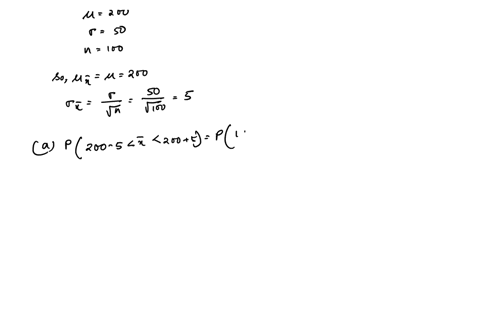a-population-has-a-mean-of-200-and-a-standard-deviation-of-50-suppose-a-simple-random-sample-of-si-2