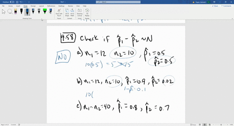 in-each-case-determine-whether-the-sample-sizes-are-large-enough-to-conclude-that-the-sampling-distr