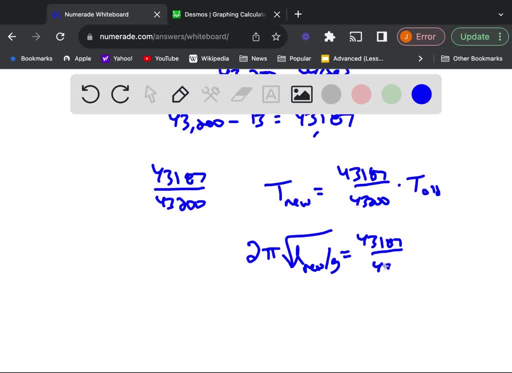Your grandfather clock's pendulum has a length of 0.9930 m . If the